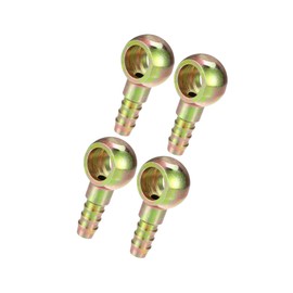 Motoforti Banjo Bolt Hose Barb Fitting/Inner Brake Fuel Line Fitting Adapter for Car Motorcycle/Durable Metal 14mm ID 10mm OD / 4 Pcs Bronze Tone Long-lasting