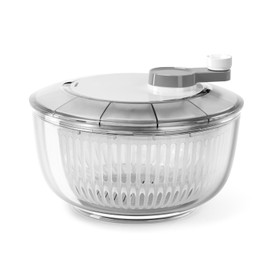 KEOUKE Manual Salad Spinner - Hand-Crank Vegetable & Lettuce Dryer for Washing, Spinning, and Draining Greens, Fruits, and Vegetables - Food-Grade Material, Easy-Clean Detachable Parts 4.2Qt.