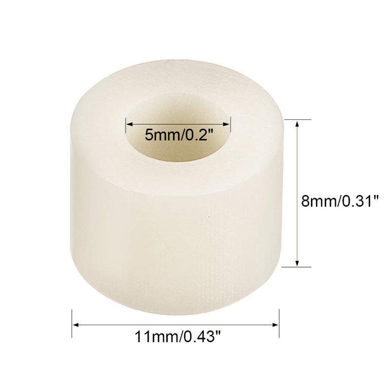 sourcing map ABS Round Insulation Column Standoff Support Spacer 11