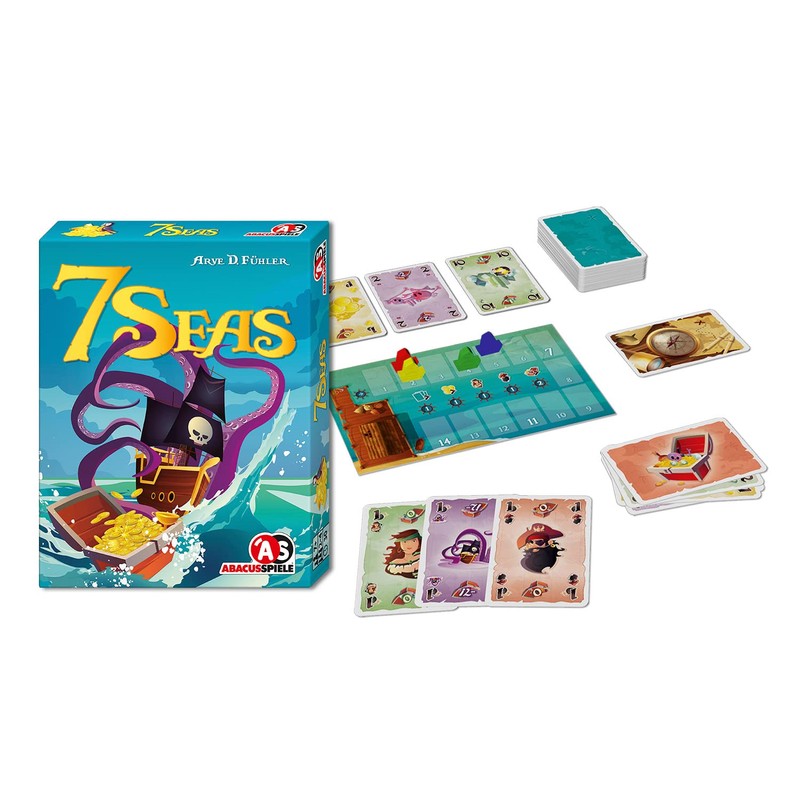 ABACUSSPIELE 08211 7Seas, Card Game, Gold