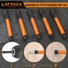 Pozidriv Bit Set, LATTOOK 5-Piece PZ2 Pozi Bit Set, Magnetic
