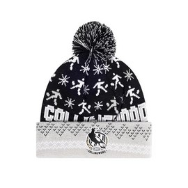 AFL Collingwood Magpies Mens Adults Pom Pom Ugly Beanie