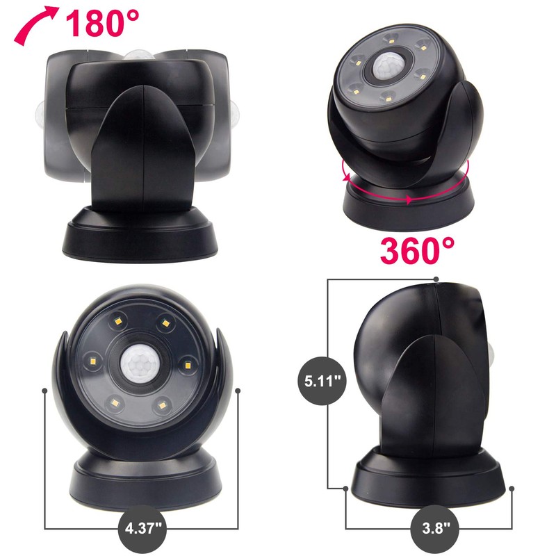 HONWELL Battery Operated Motion Sensor Light Outdoor Wireless Spotlight Waterproof