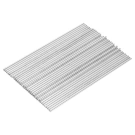 MECCANIXITY 50pcs 2mmx100mm Toys Shaft Round Rod Axles Drive Shaft Iron Shaft for DIY RC Car Truck Boat Helicopter Model Part, Silver