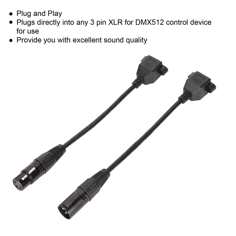 2pcs XLR3 to RJ45 Cable 3pin Plug and Play Female