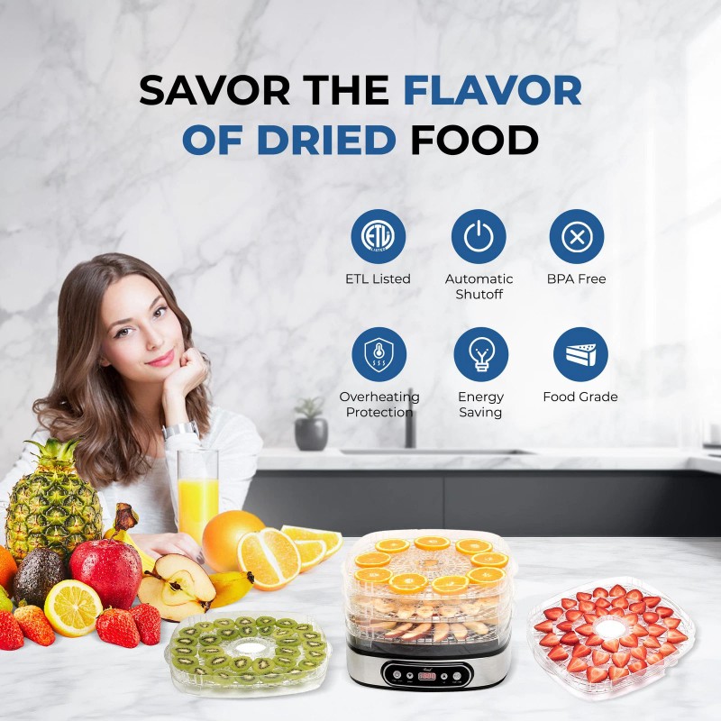 Rosewill RHFD-19001 5 Tray Digital Food dehydrator | Large Capacity