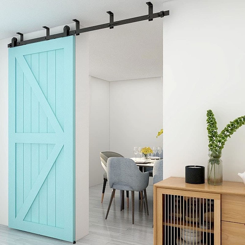 TSMST 8FT Ceiling Mount Sliding Barn Door Hardware Closet Track