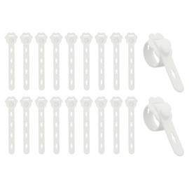 PATIKIL - Juego de 20 bridas de silicona, organizador de cables reutilizables, organizador de cables de alambre elástico para agrupar auriculares, cables de electrodomésticos, color blanco