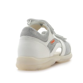 Memo Olivia Corrective Orthopedic Leather Sandal, White, 27 (10.5 US Little Kid)