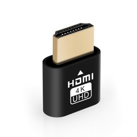 AXFEE Dummy Plug Headless Ghost Display, Emulator Premium Aluminium, Plug and Play, Compatible with PC HDMI Game Consoles (Fit Headless 1920 x 1080 New 4RD@60Hz) (2K-1P) Black