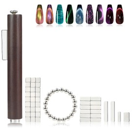 Cat Eye Magnet,64Pack Cat Eye Magnet for Nails,3-IN-1 Magnets for Cateye Gel Polish,Nail Magnets for Nail Art.