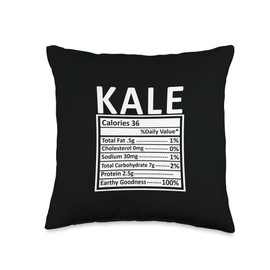 Nutritional Facts Labels Thanksgiving Gifts Store Thanksgiving Christmas Funny Kale Nutrition Facts Throw Pillow, 16x16, Multicolor