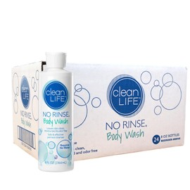 No-Rinse Body Wash, 8 fl oz - Leaves Skin Clean, Moisturized and Odor-Free, Rinse-Free Formula (Pack of 24)