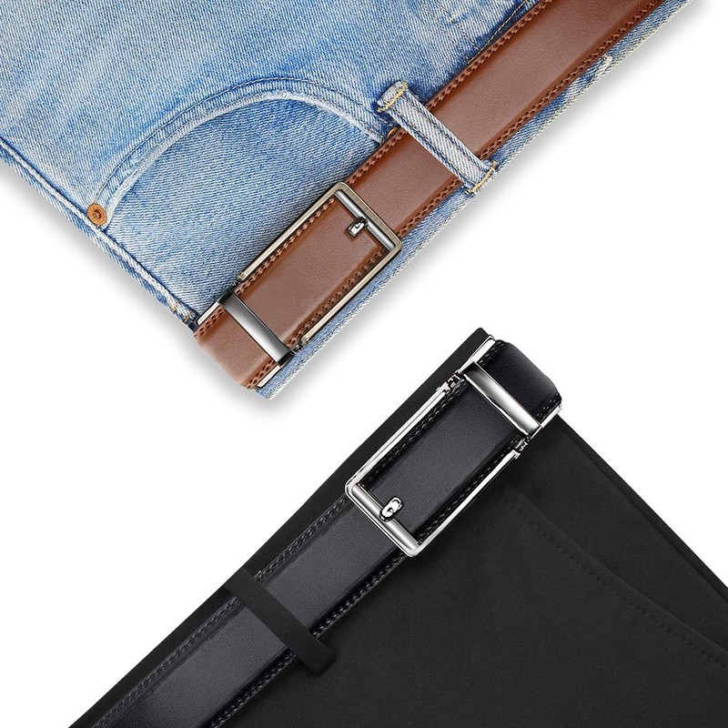 DOOPAI Men's Belt, Set of 2, Large Size, Length 41.3