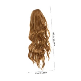 OATIPHO Stylish Wavy Wig for Women High Temperature Hair Wig for Festivals Daily Wear Breezy Wave Bundles Elegant Costume Accessory