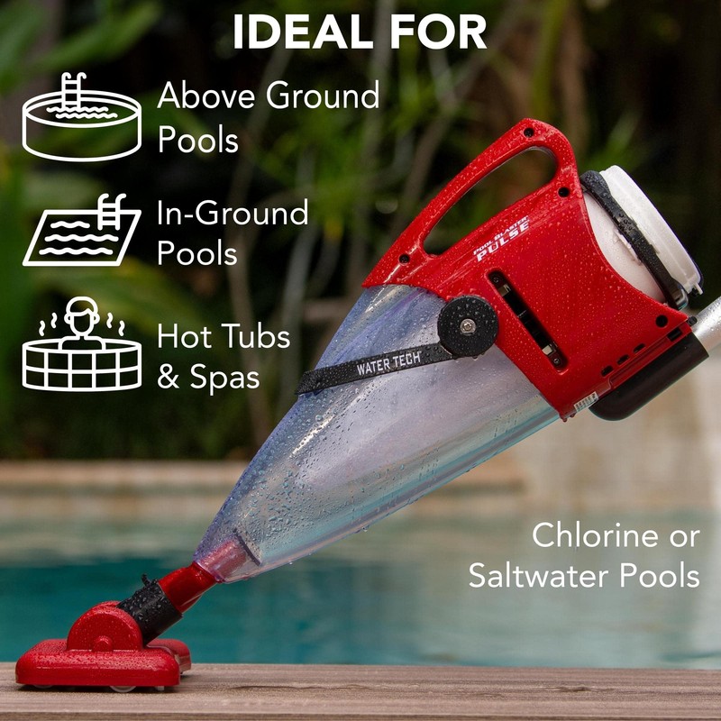 POOL BLASTER Pulse Cordless Pool Vacuum w/Pole Set - Large