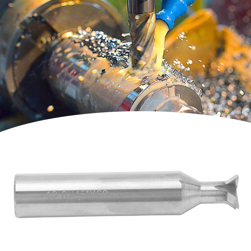 Dovetail Bit Carbide 12mm Dia Shank 4 Flutes 60mm Long