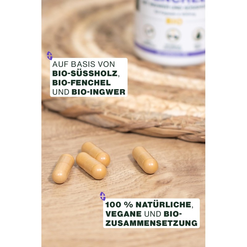 Organic Fennel with Ginger and Freshwood, 100% Natural, Laboratory Tested,