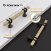 goldenwarm 25 Pack 3 Inch Black and Gold Cabinet Pulls