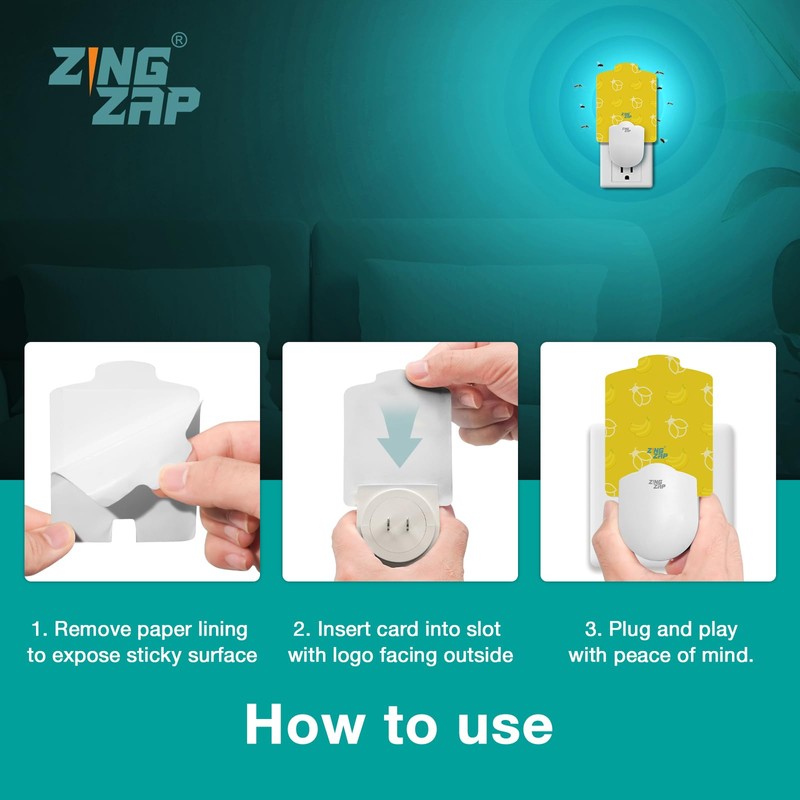 ZingZap Flying Insect Trap Indoor, Plug & Prey Dual-Baiting Fly