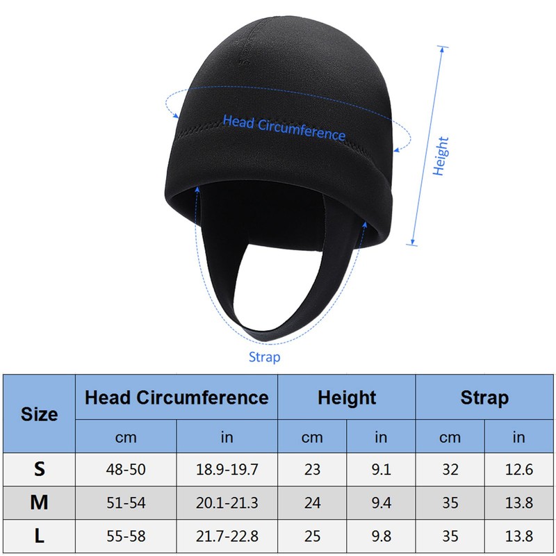 2mm Neoprene Snorkeling Cap UV Protection Warm Diving Hood Wetsuit