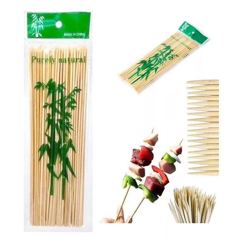 Jands Palillos Para Brochetas Palo De Bambú Madera 15cm 90pzs