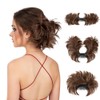 Peakloong Messy Bun Hair Piece Side Comb Clip in Hair