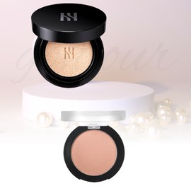 Hera Black Cushion Original 15g 23N1 Beige + Hera Sensual Powder Matte Eyeshadow No. 01 Rosy Suede 6.5g Set / 헤라 블랙 쿠션 본품 15g 23N1 베이지+헤라 센슈얼 파우더 매트 아이섀도우 01호 로지스웨이드 6.5g 세트