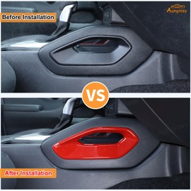 Aunginsy Center Console Gear Shift Grab Handle Side Panel Frame Trim Compatible with Nissan Frontier 2022-2025 Car Central Control Front Armrest Gear Shifter Box Panel Decorative Cover ABS Accessories