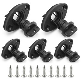 laffoonparts 5 Pcs Boat Drain Plug with Screws, Boat Drain Hole Plugs Stop Water Bung for Boats Yachts Kayaks