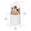 JessLab Makeup Brush Holder Organizer with Lid, 360 Degree Rotatable