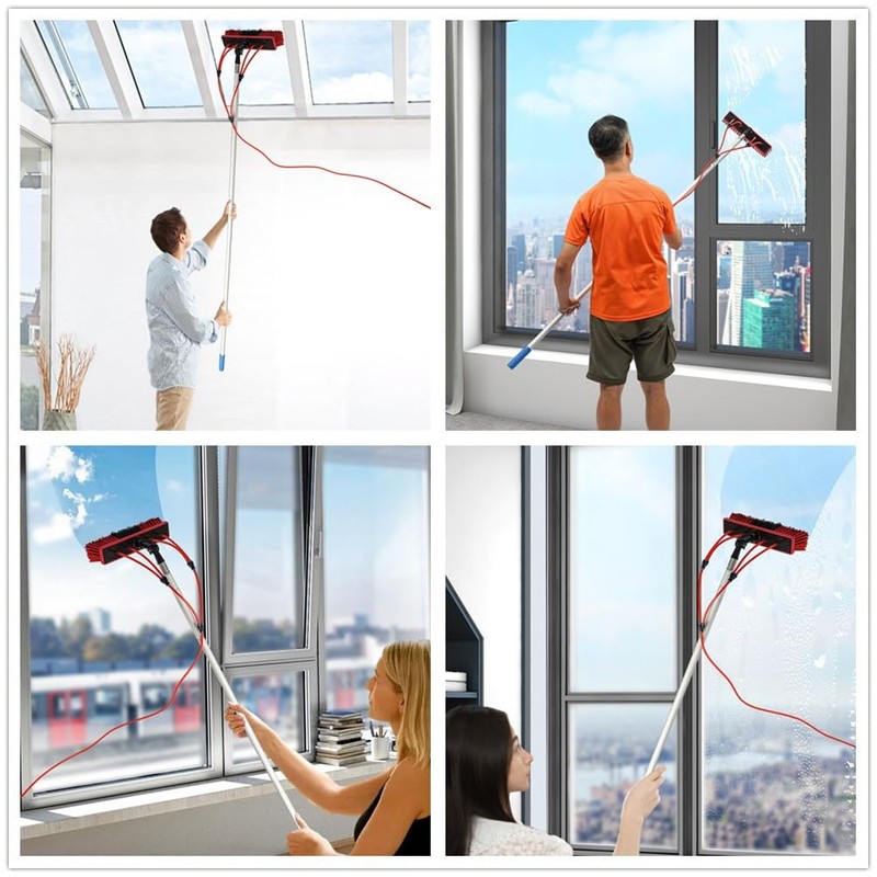 DYRABREST Water Fed Pole Kit Window Cleaning Brush Outdoor Window