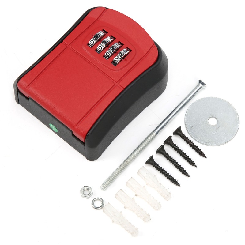 Key Lock Box 4Digit Combination Password WallMounted Outdoor Storage for