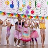 YINGLUOEU Pack of 48 Hanging Spirals Multicoloured Foil Swirl Garland