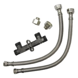 Watts Premier Replacement Sensor Valve Kit for 500800, 500805, HWRS-WH Watts Instant Hot Water Recirculation System, Two 12" Supply Lines, Two Reduced Fittings 1/2" FTP - 3/8" MPT, Two Mounting Screws