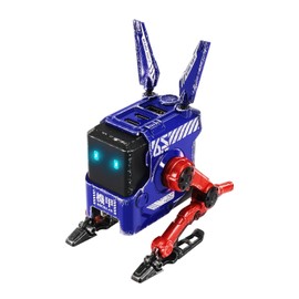 GravaStar Cargador USB C de 65 W, Bloque de Cargador rápido GAN Robot Alpha65, Adaptador de Corriente rápido de 3 Puertos, Cargador USB C de Pared Compacto Plegable (Azul)
