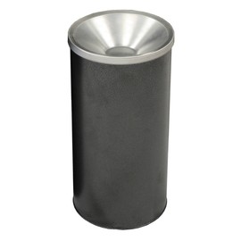 Witt Industries 2000SVN Steel Urn Ash Receptacle, Round, 10" Diameter x 20" Height, Silver