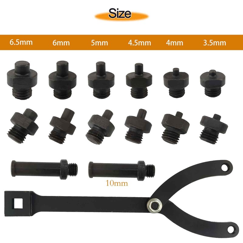 YuYBrightmi 15 Pack Adjustable Cylinder Spanner Wrench Set with Pins