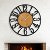 LEIKE Large Wall Clocks,Silent,Non Ticking,Battery Operated Rustic Round Modern Big