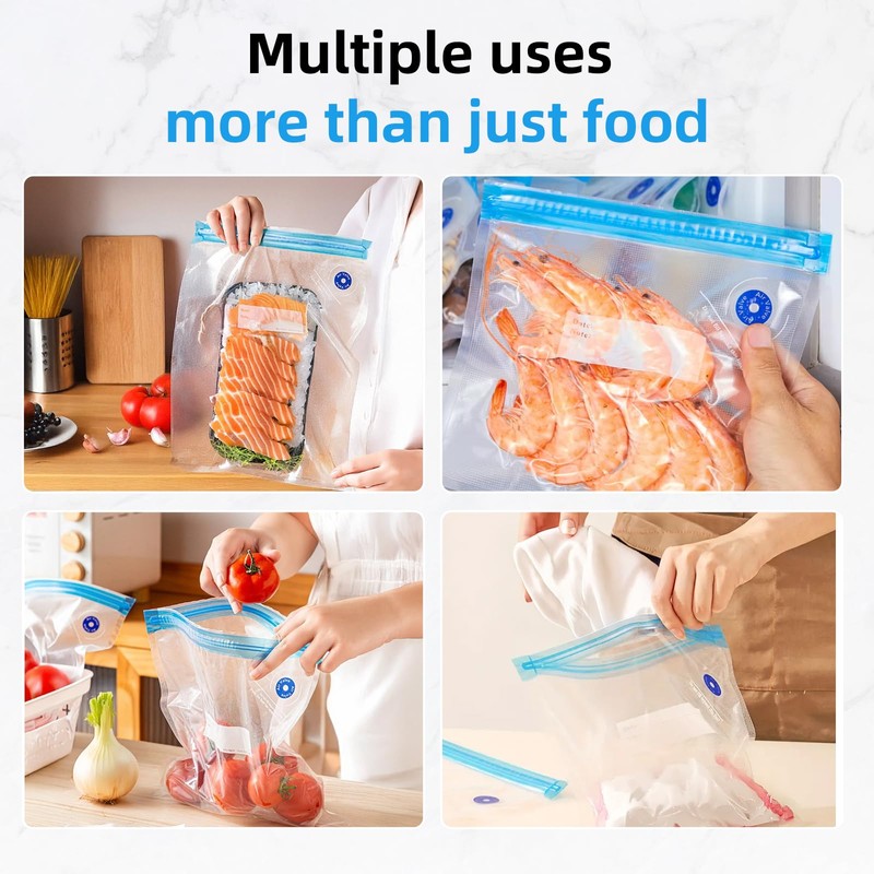 Handheld Food Vacuum Sealer with USB Charging, 15 Reusable Storage