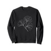Ginkgo biloba white outline Sweatshirt