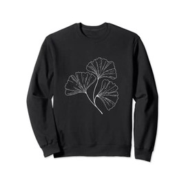 Ginkgo biloba white outline Sweatshirt