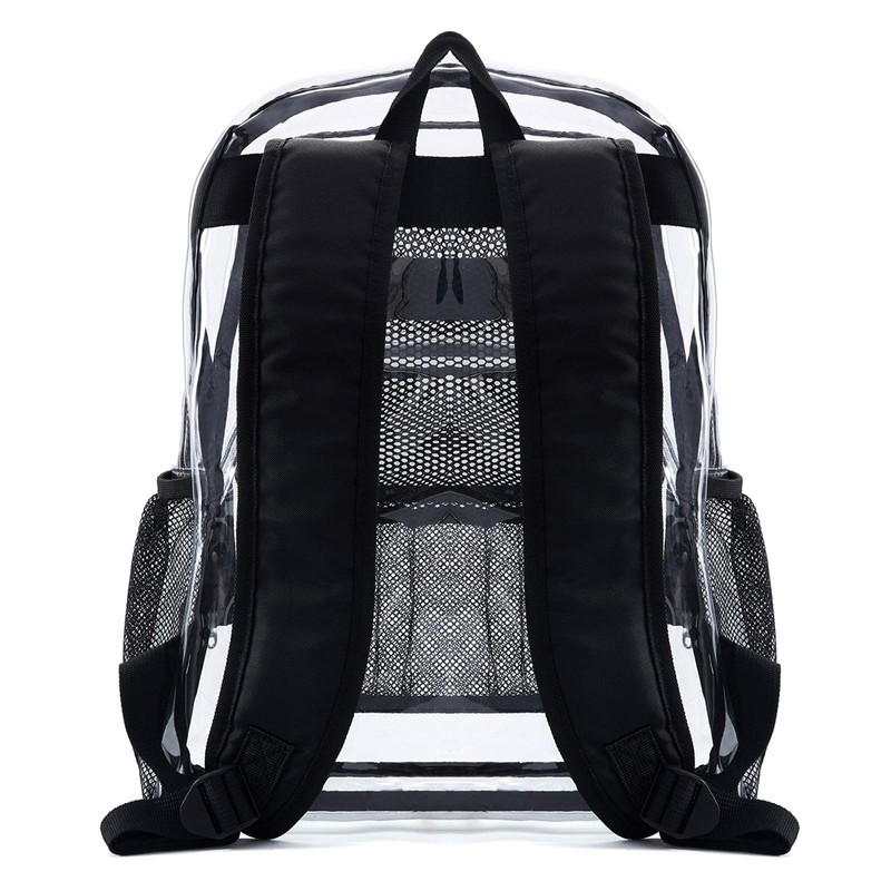 Vorspack Clear Backpack Heavy Duty PVC Transparent Backpack with Reinforced
