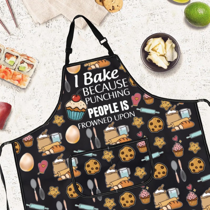 Baking Apron Baker Gift Baking Lover Gift Bake Because Punching