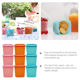 Yardwe 9 Piezas Caja De ConservacióN Multifuncional 230Ml Para Microondas Y Congelador, Contenedor De Alimentos De PláStico Para Frutas, Mantequilla Y Nueces, Organizador De Cocina