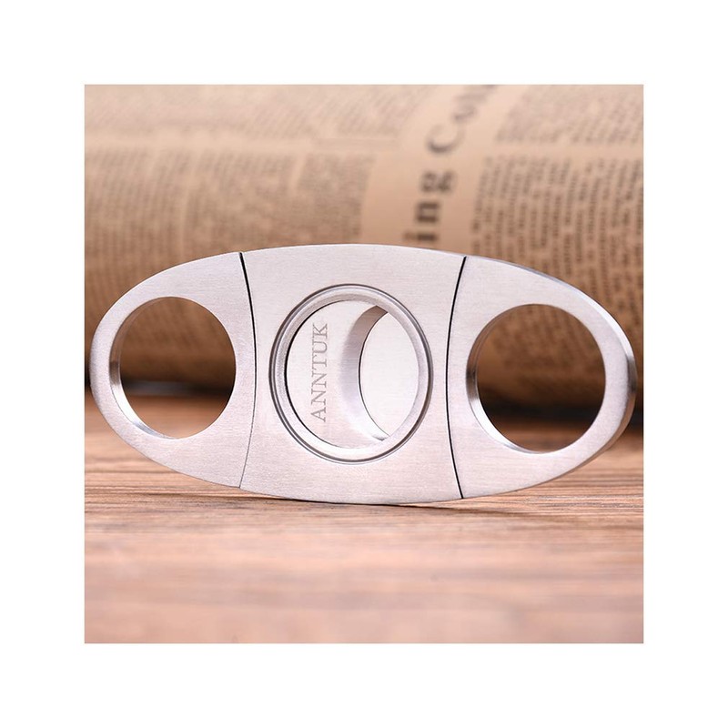 Anntuk Cigar Cutter Stainless Steel Guillotine Double Cut Blade in