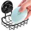 HASKO accessories Suction Soap Dish with Hooks | Powerful Vacuum