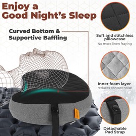 Trekology Inflatable Pillow for Camping, Pillows for Adults Kids Sleeping, Blow Up Pillow for Camping Beach Travel, Air Pillows for Sleeping, Blow Up Travel Pillow, Inflatable Travel Pillow Cushion