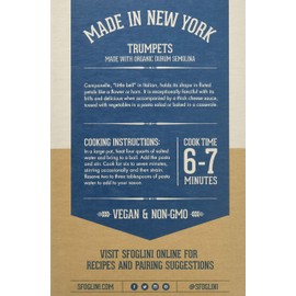 Sfoglini—Organic Durum Semolina Cavatelli—Made with Traditional Techniques & Wholesome Organic Grain—Holds Tight to Sauces—16oz Box