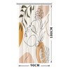 Xiaoterna Boho Shower Curtain Abstract Face Beige Bathroom Curtain Abstract